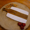 Handmade Marble and Acacia Cheese/Serving/Cutting Board